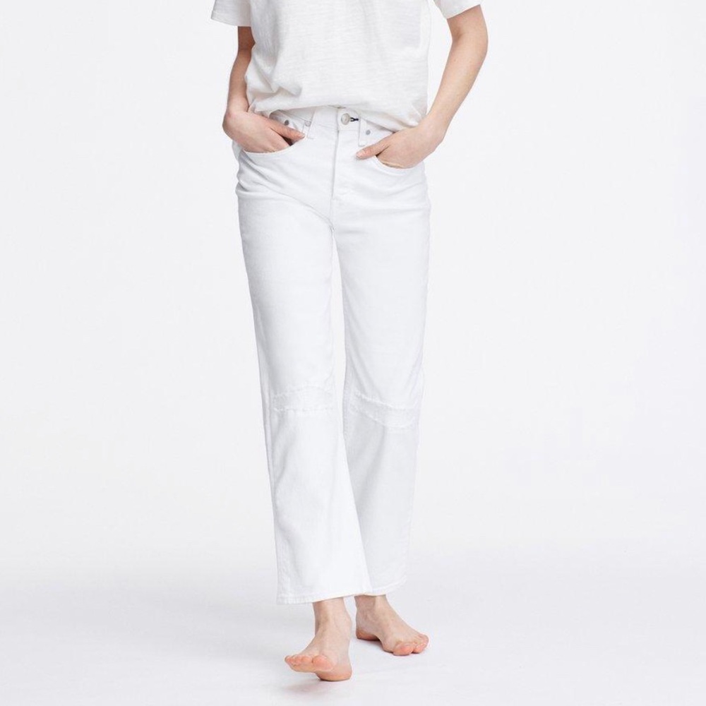rag & bone Maya high rise white jeans